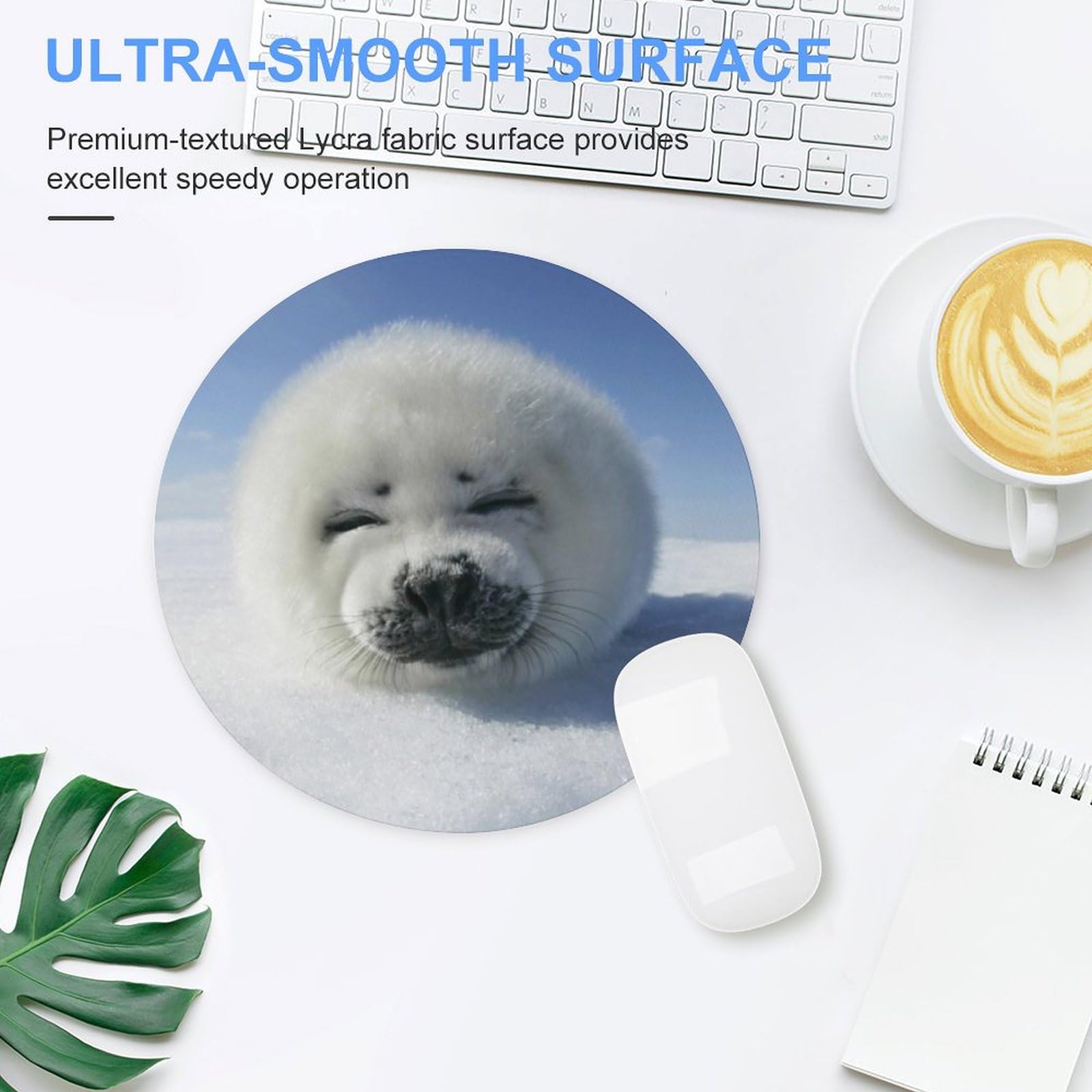 Amazon.co.jp: マウスパッド アザラシ 笑顔 雪 ゲーミングマウスパッド 