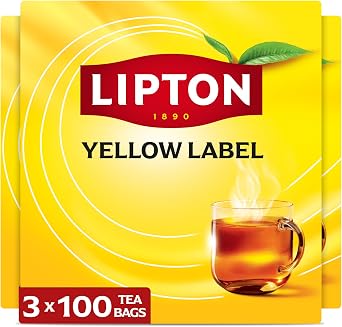 Lipton Yellow Label Tea Bags, 100 Tea Bags (3 Pack)