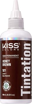 Kiss Tintation Semi-Permanent Hair Color 5 Ounce, T871 Honey Brown