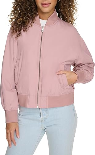 Levi's Women's Lightweight Bomber Jacket, Dusty Rose, 2X