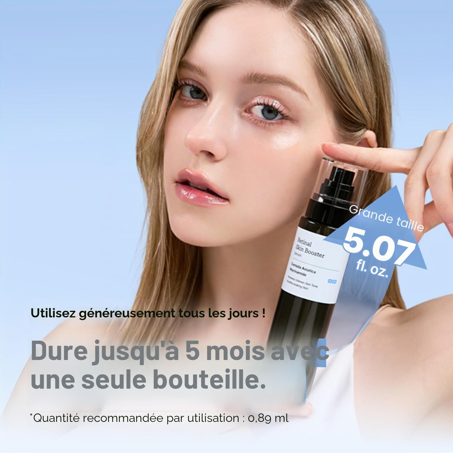 MEDITHERAPY Sérum Retinal Skin Booster, Adapté Aux Débutants, Anti-Âge, Rétinol Non Irritant Pour Le Visage Et Le Corps, Minimise Les Pores, Traitement Des Rides, 150 Ml, Jaune