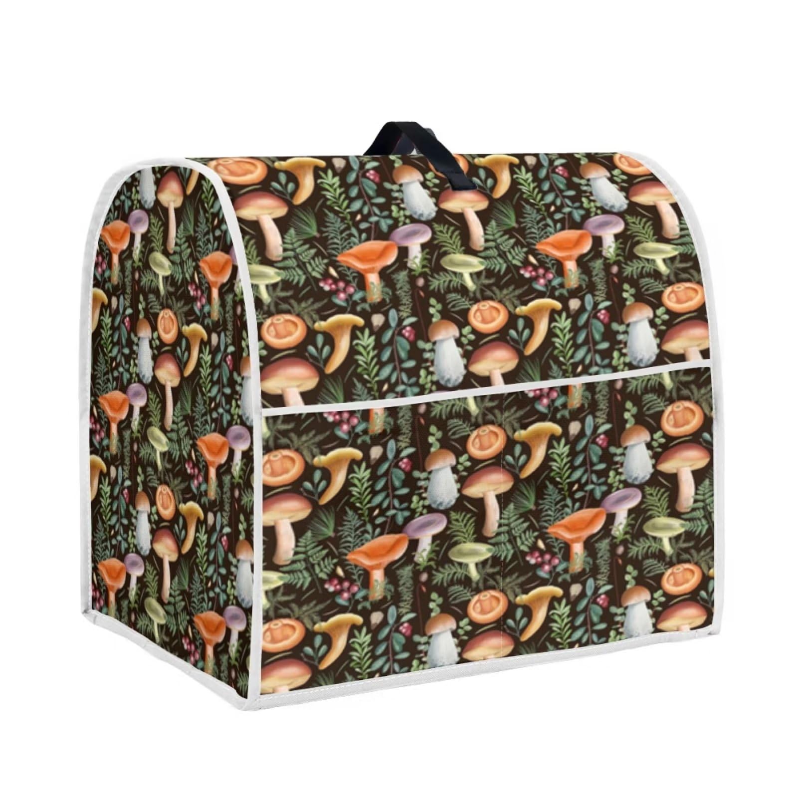 chaqlin Mushroom Theme Stand Mixer Cover,Stain Resistant Washable Protective Cover Kitchen Mixer Cover with Pocket for Stand Mixer,Food Mixer Cover Kitchen Blender Cover