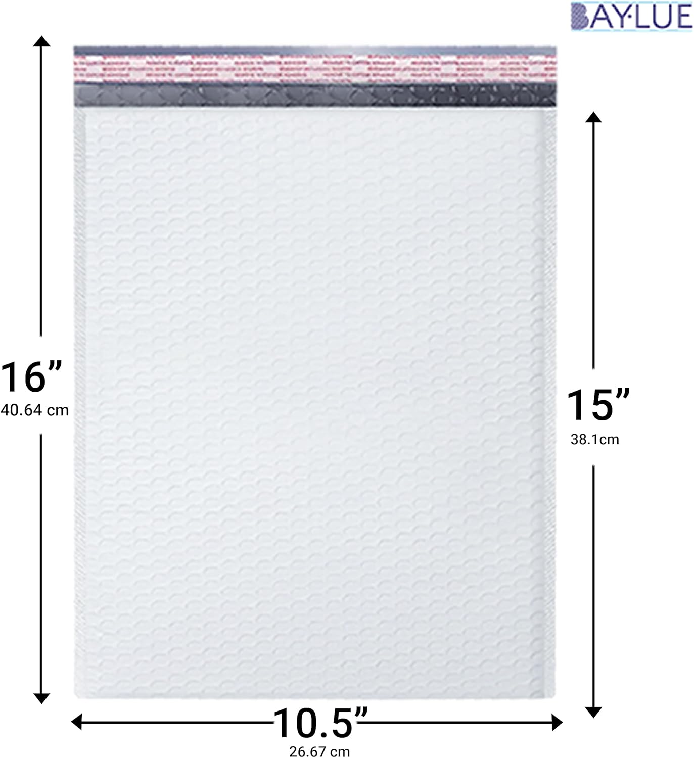 White 10.5x16 Inch Large Poly Bubble Mailers #5 | Padded Envelopes with Self Seal | Air Lined Cushioned Bubble Mailer | Usable Size 10.5x15 | 100 Pack Bulk | Lightweight shipping Bags