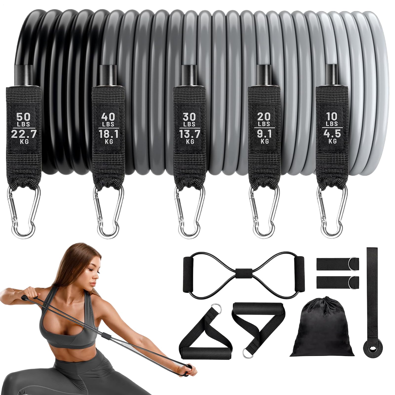 Bandas de resistencia para ejercicio y correas de entrenamiento 8