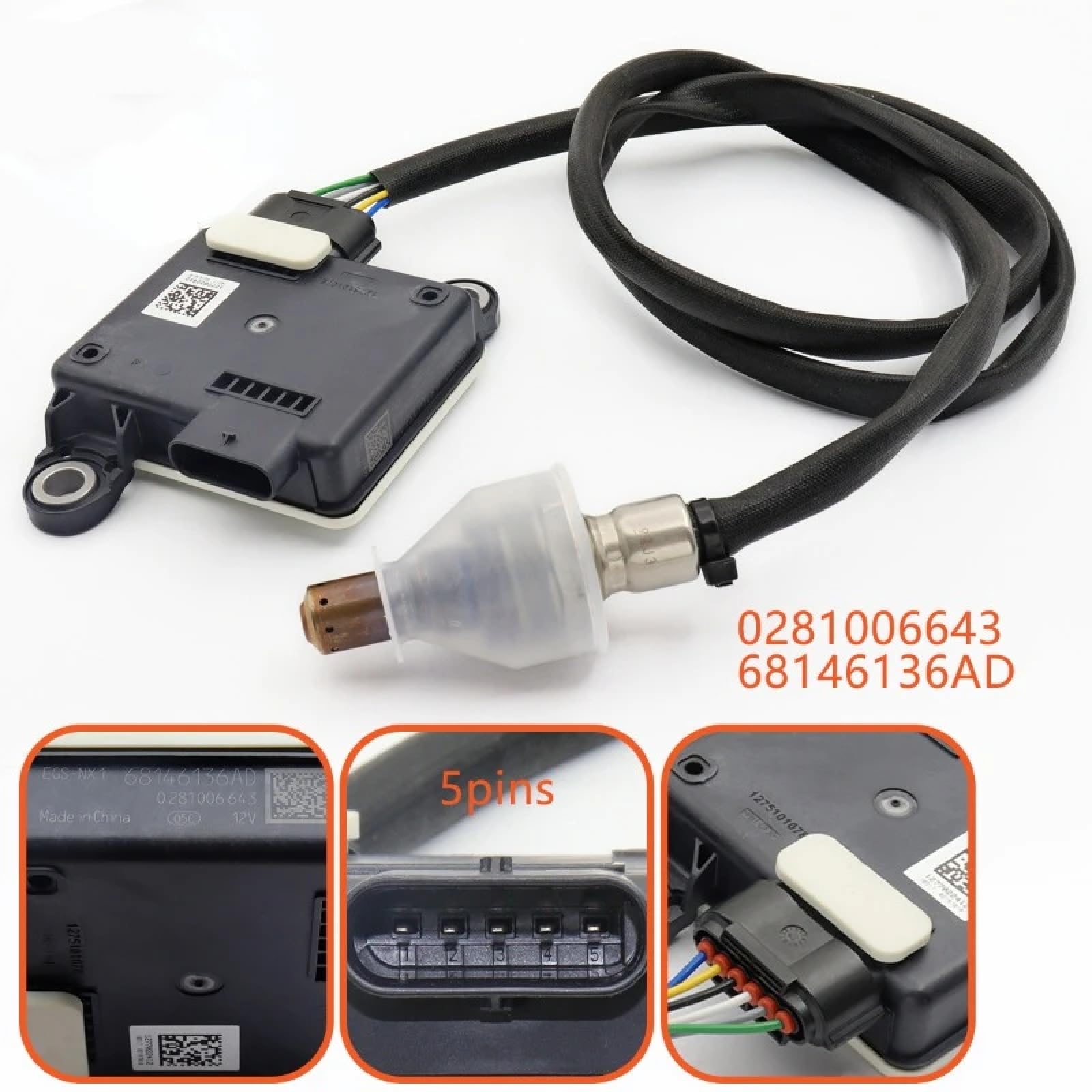 Czujnik tlenku azotu 0281006643 68146136AD dla Jeep Grand Cherokee 2015-2020 0281006643 68146136AD