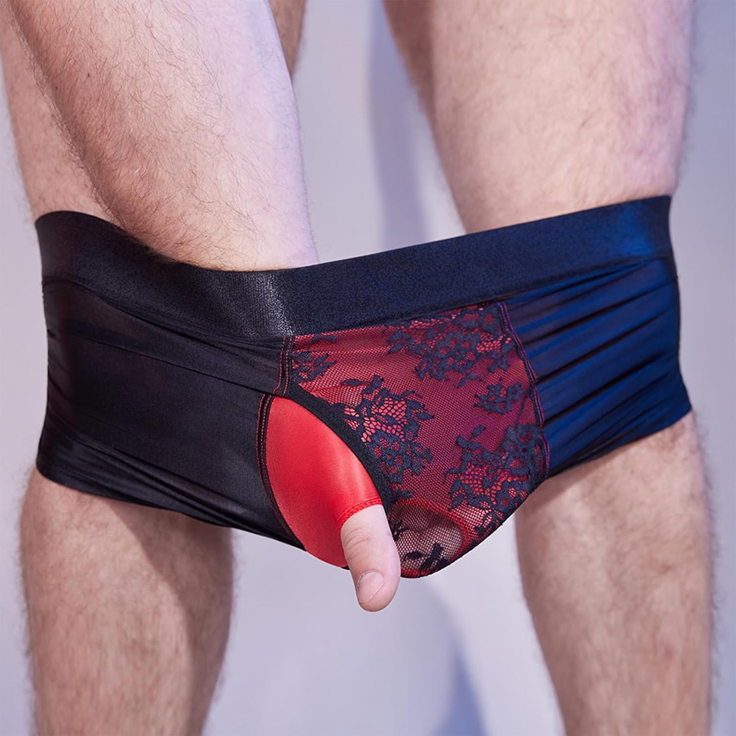 Men Soft Smooth Low Rise Underwear Sissy Pouch Panties See Through Underpants Girlie Lingerie Briefs