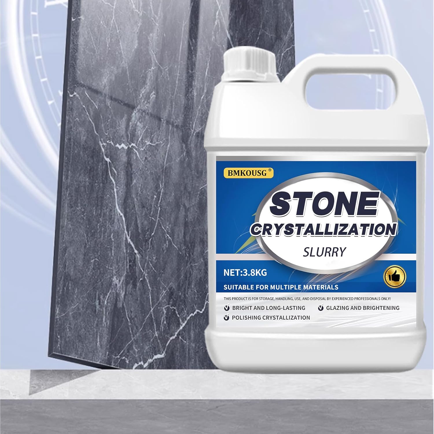 Stone Care Polishing-Mirror Brightening Treatment-Maintenance-Stone Slurry -1 Gallon (1Pce)