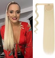 Cybelleza Csatos Lófarok Póthaj - 55 cm Egyenes Hajhosszabbítás, 100g Műhaj Copf, Világosszőke Hajdúsító Nőknek 1