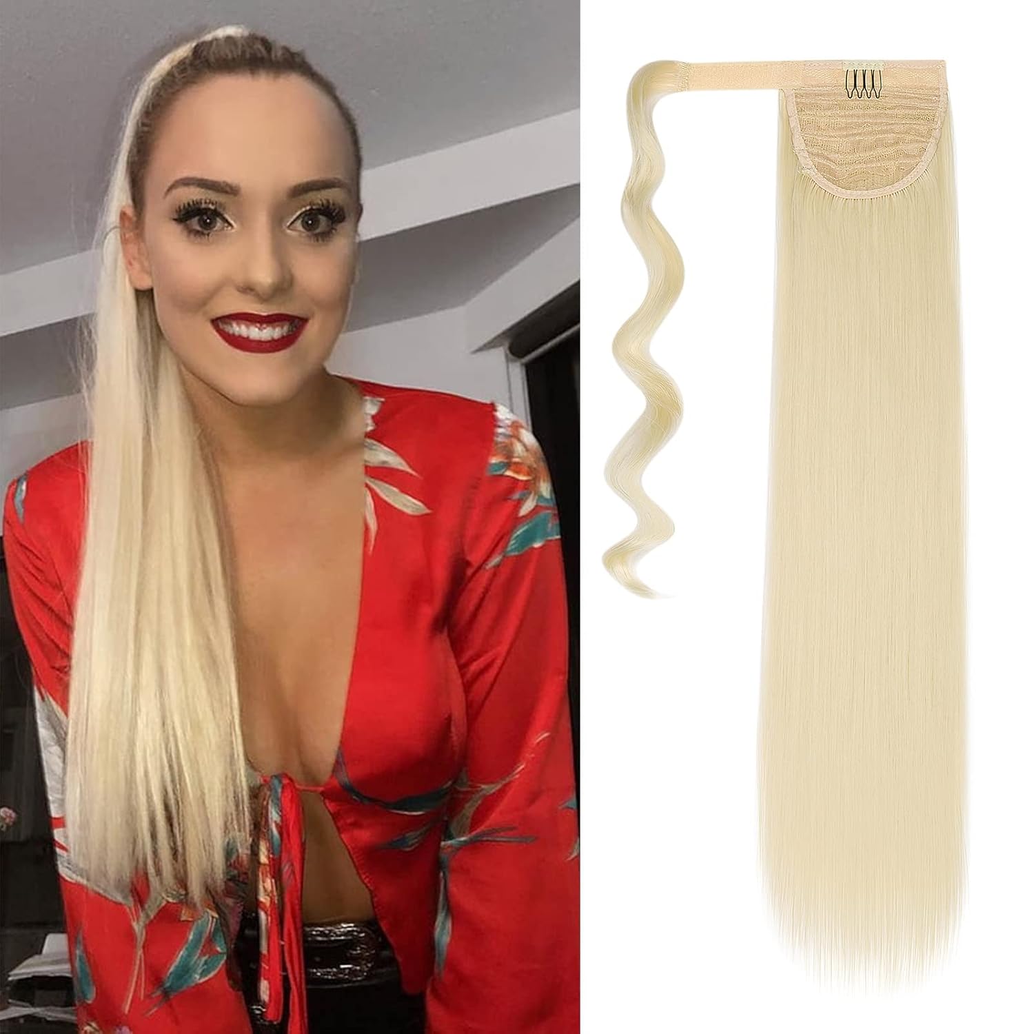 Cybelleza Clip-In Konský chvost predlžovanie vlasov Svetlá Blond