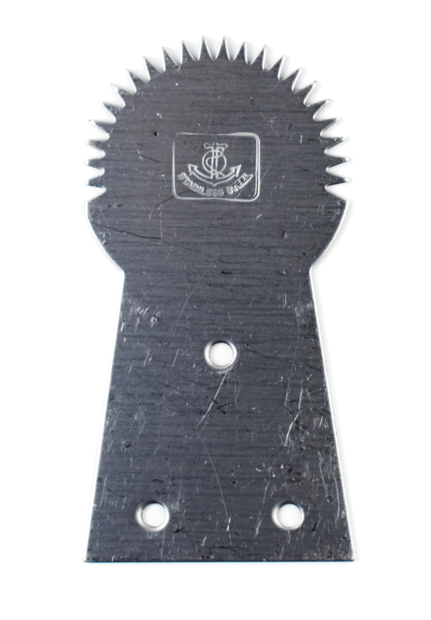 Stainless Steel Coconut Scraper Tool, Manual Grater with Serrated Blade for Fresh Coconut, Grinder Blade for Meat Removal for Thai Recipes (Wide-Tooth)