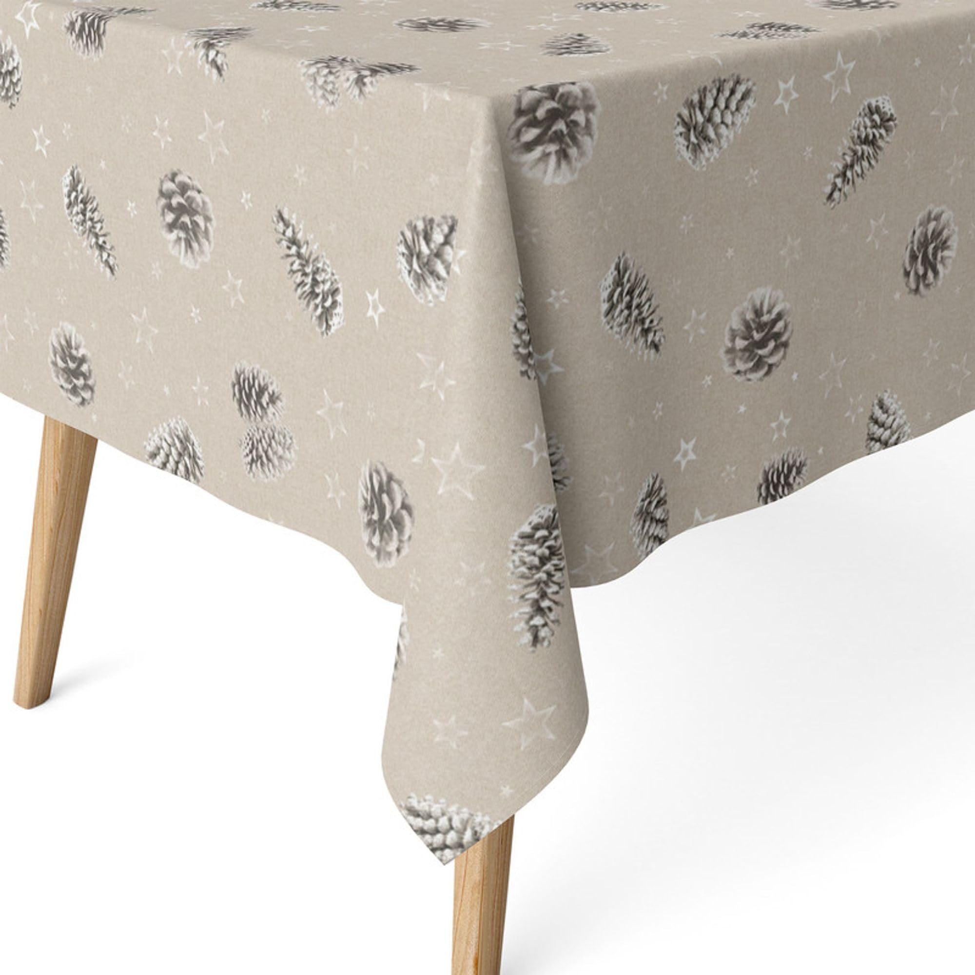 ECOMMERC3 | Stain Resistant Tablecloth for Rectangular Table Size 180 x 140 cm - Stain Resistant Tablecloth Extra Soft and Waterproof Grey