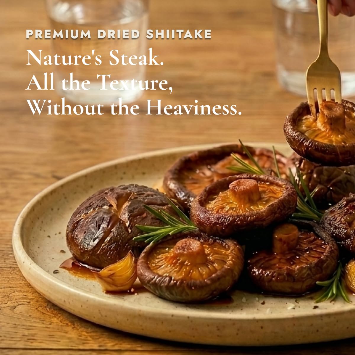 Dried Shiitake Mushrooms 'Donko' [ Premium Japanese Log-Grown, Thick & Meaty ] – 80g, for Cooking