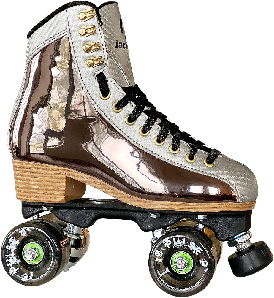 Jackson Flex Outdoor Roller Skates, Atom Pulse Lite Wheels with Vinyl-Coated Quad Boot,