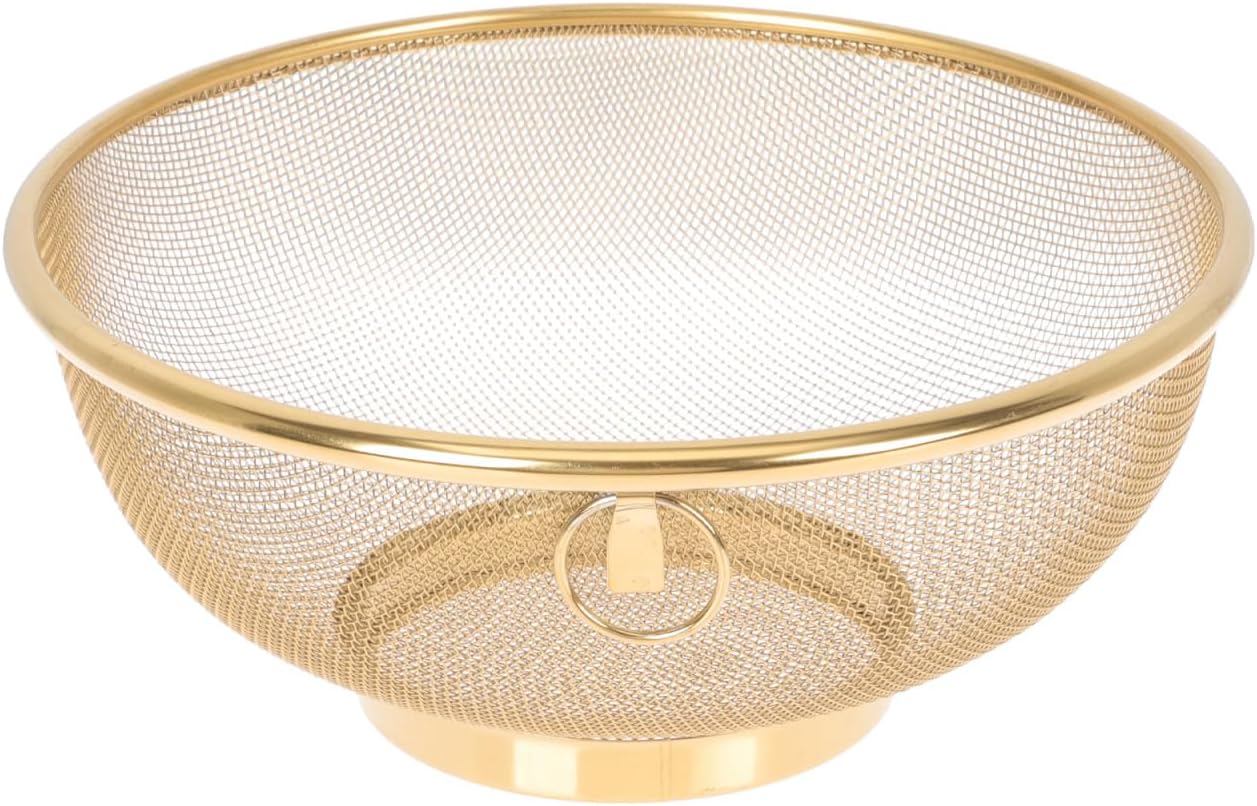 Yardwe Stainless Steel Fine Mesh Colander Strainer Basket 7.87 Inch Oil Filter Slag Separator for Kitchen Draining Washing Vegetables Pasta Cooking