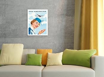 Amazon.co.jp: - ビンテージな航空会社のポスター c.1960s