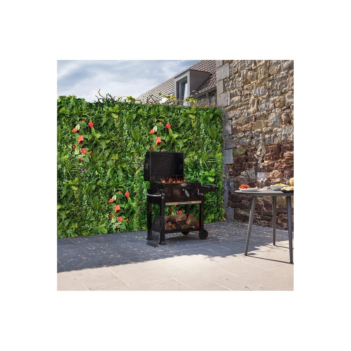 Mur végétal Artificiel extérieur et intérieur 1m x 1m Tropical