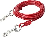Dog Tie Out Cable, Outdoor Dog Leads for Yard Chew Proof, Durable Dog Runner for Yard or Camping