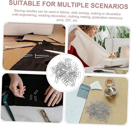 Miniatura 4 de 1 Box Crochet Needle Sewing pin for Fabric Quilting u Shaped pin u Shape Sewing pin Double Blocking pin Sewing Needles pin for Women u-pins Hook up