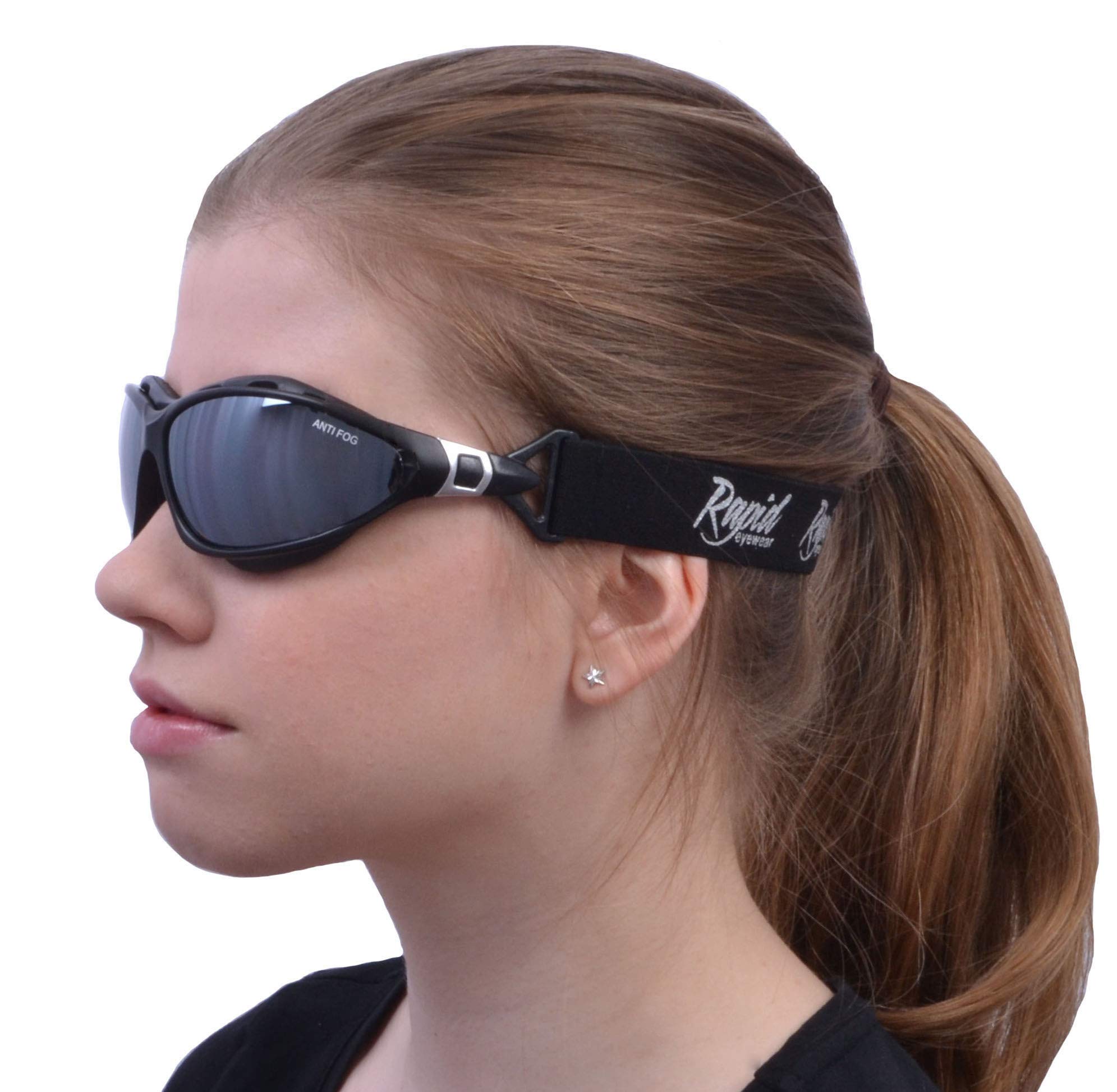 Moritz Anti Fog Polarisierte SPORT SONNENBRILLE Verspiegelt: Wechselbare Seitenarme und Brillenband. Für Damen und Herren. Skibrille, Gletscherbrille. Geschlossen windschutzbrille