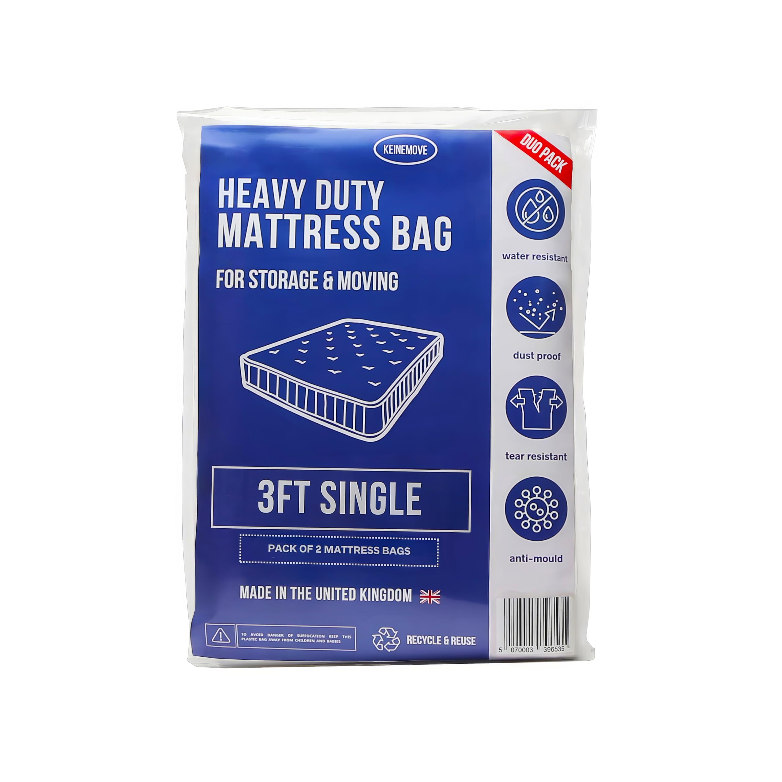Single Size Mattress Bag, Moving and Storage, Plastic Mattress Covers for Moving and Storage, Mattress Protector