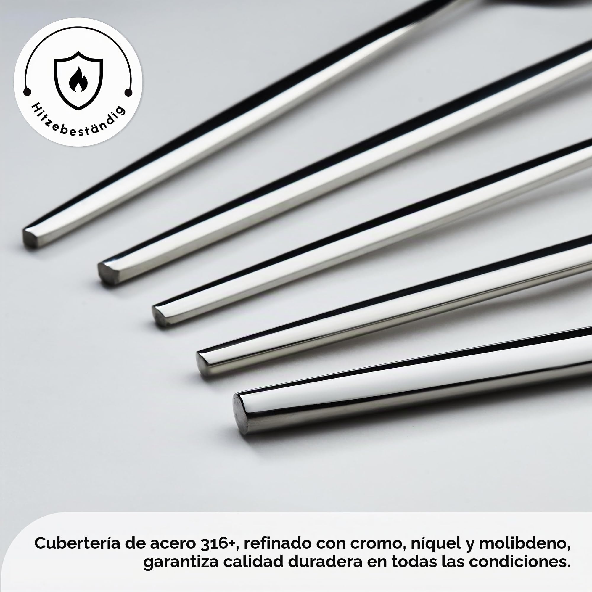 Karaca Mild - Juego de 84 cubiertos de alta calidad para 12 personas, 18/10, acero inoxidable, duradero, resistente a la corrosión, apto para lavavajillas, hoja de acero de alta calidad