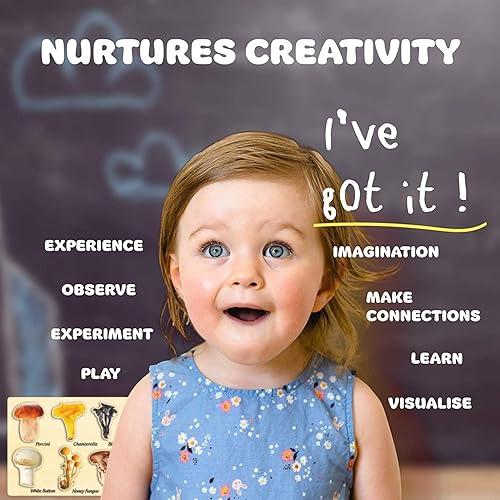 Miniatura 7 de Rompecabezas de madera con forma de hongo, rompecabezas Montessori para niños de 3 a 5 años, rompecabezas de hongos, juguetes de otoño para niños