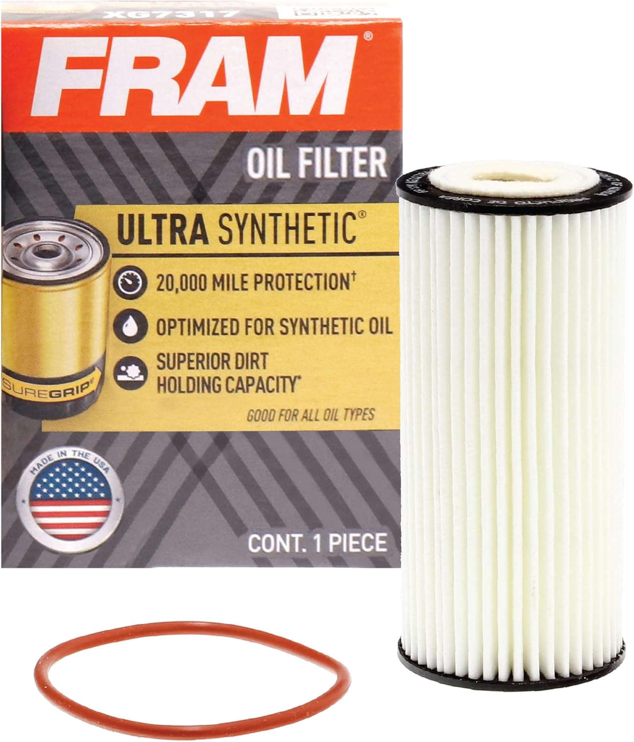 FRAM Ultra Synthetic XG11784 20K Mile Change Automotive Replacement Engine Oil Filter for Synthetic Oil Changes, Premium Vehicle Engine Protection Oil Filter for Select Vehicle Model Years