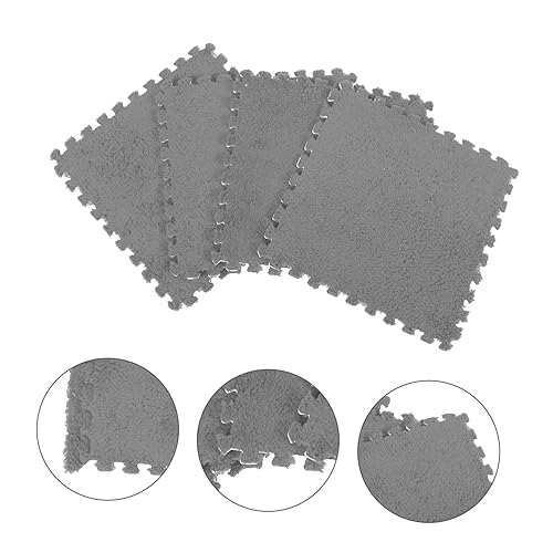 Miniatura 6 de Totority 4 alfombrillas de rompecabezas de felpa para el suelo, tapete de espuma de rompecabezas, tapete de espuma para interiores, tapete de