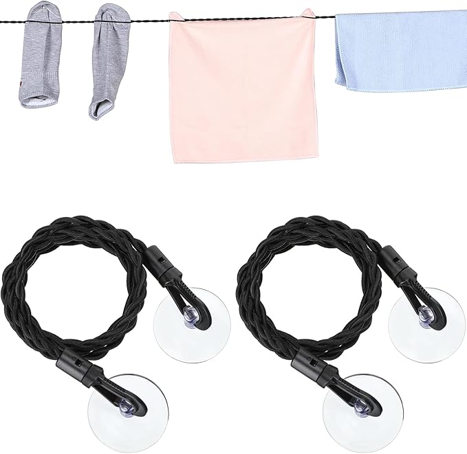 2 Pieces Travel Clothesline Portable Retractable