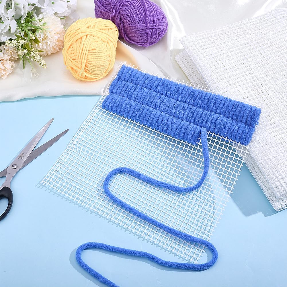 PH PandaHall 4CT Needlepoint Canvas, Blank White Rug Hooking Mesh 59x39 Inch Latch Hook Canvas Carpet Knitting Mesh Cloth Crocheting Tools for DIY Tapestry Canvas Embroidery Woven Craft