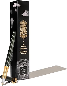 Ferris Wheel Press | Bijou Fountain Pen | Echoes of Eaton | Double Gold Plated, Sapphire Lacquer Finish | Two-Tone Steel Nib | Medium Nib