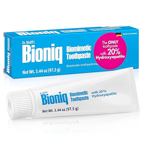 Bioniq Classic - 20% Hydroxyapatite toothpaste, bioHAP and Fluoride Free, Enamel Remineralization and Gum Care, Clinically Tested for Sensitive Teeth, Mint Flavor - 3.44 oz