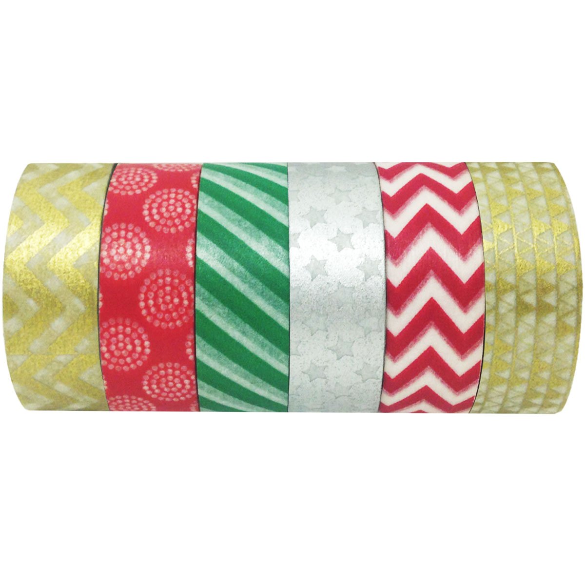 allydrew Festive Holiday Japanese Masking Tape Washi Tape, Set of 6