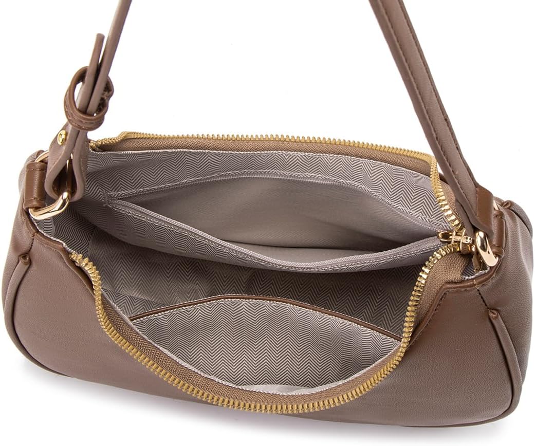 Crescent Shoulder Bags for Women Cute Hobo Tote Handbag Under the Arm Purses Mini Clutch Purse with Zipper Closure | Crescent, Cute, Under the Arm, Purses, Mini, with Zipper Closure - Image 5