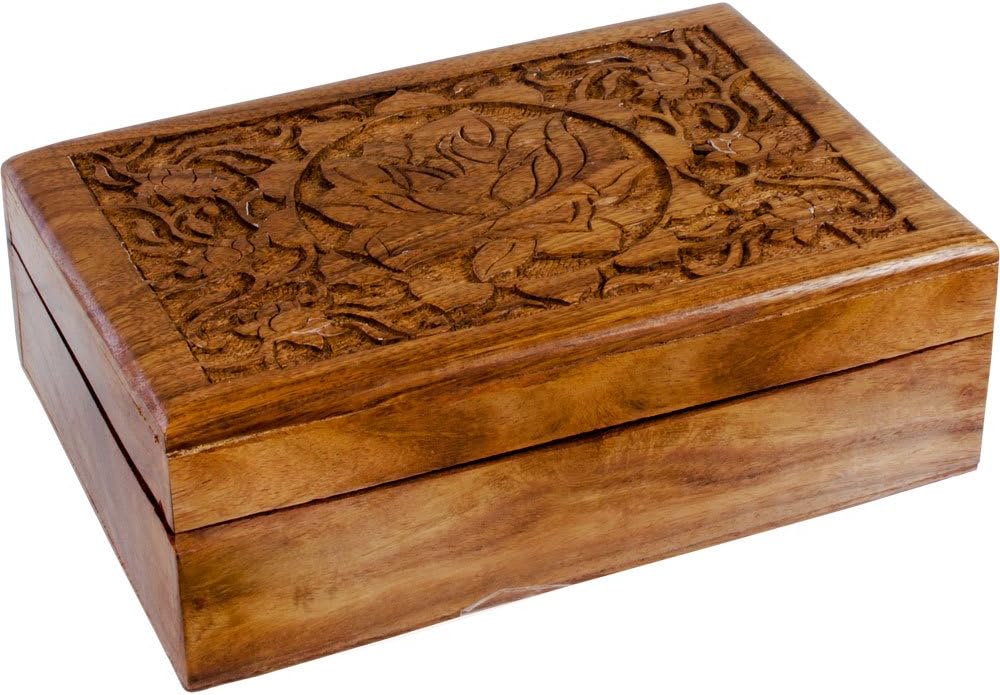 Kheops International Shisham Wood Box - Lotus