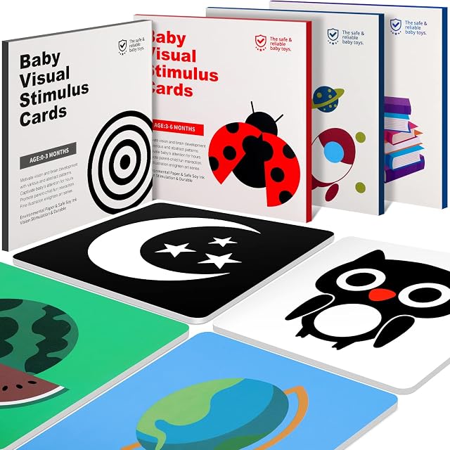 Black and White Sensory Toys - Flash Cards - Baby Sensory Toys 0-3-6-12-36 Months - Baby Essentials for Newborn - Baby Toys 0-6 Months