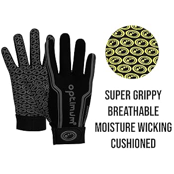 Optimum Thermal Liner Velocity Gloves | Cushioned, Breathable, Warm Padded | Enhanced Grip For Rugby, Football, Cycling | Multi Color Senior & Junior Sizes