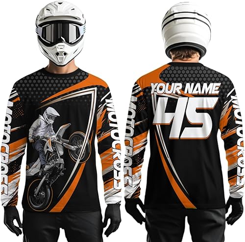 Miniatura 8 de Motocross Racing Jersey UPF30+ Youth Motorcycle Shirt MX Racing Dirt Bike Jersey Off-Road Shirt Kid Men Women XM173