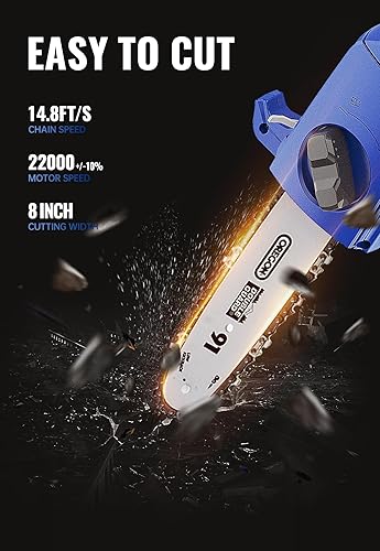 Miniatura 2 de Wild Badger Power - Sierra de poste inalámbrica de 2.0 Ah 20 V alimentada por batería con poste telescópico, cabeza ajustable, barra y cadena