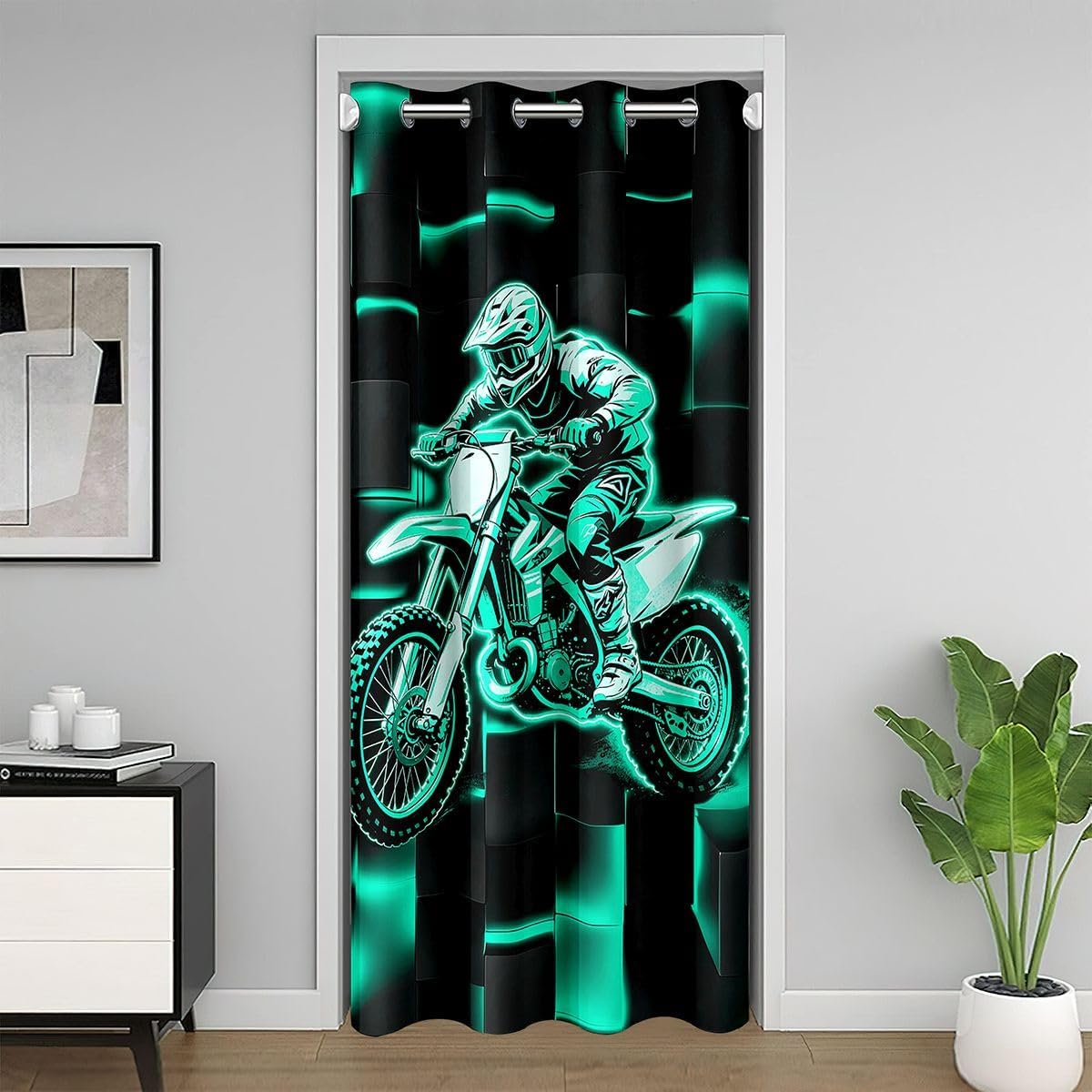 Erosebridal Boxing Door Curtain Competitive Sport Blackout Curtains for Living Room Boxing Glove Artwork Hobby Activity Bathroom Curtains Window 46"x84"