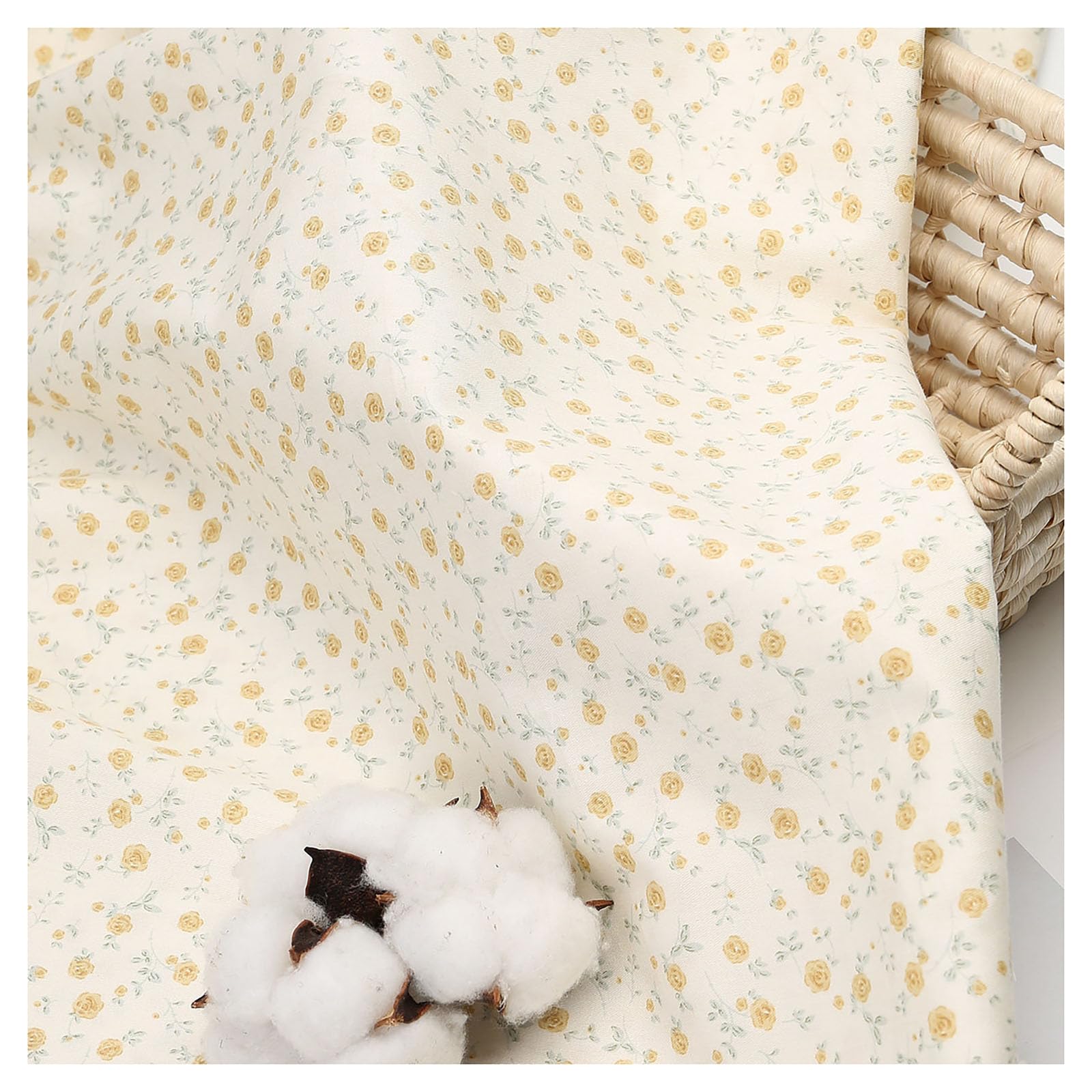 Tessuto di cotone per bambini, 200 x 235 cm, al metro, per cucire, fiori