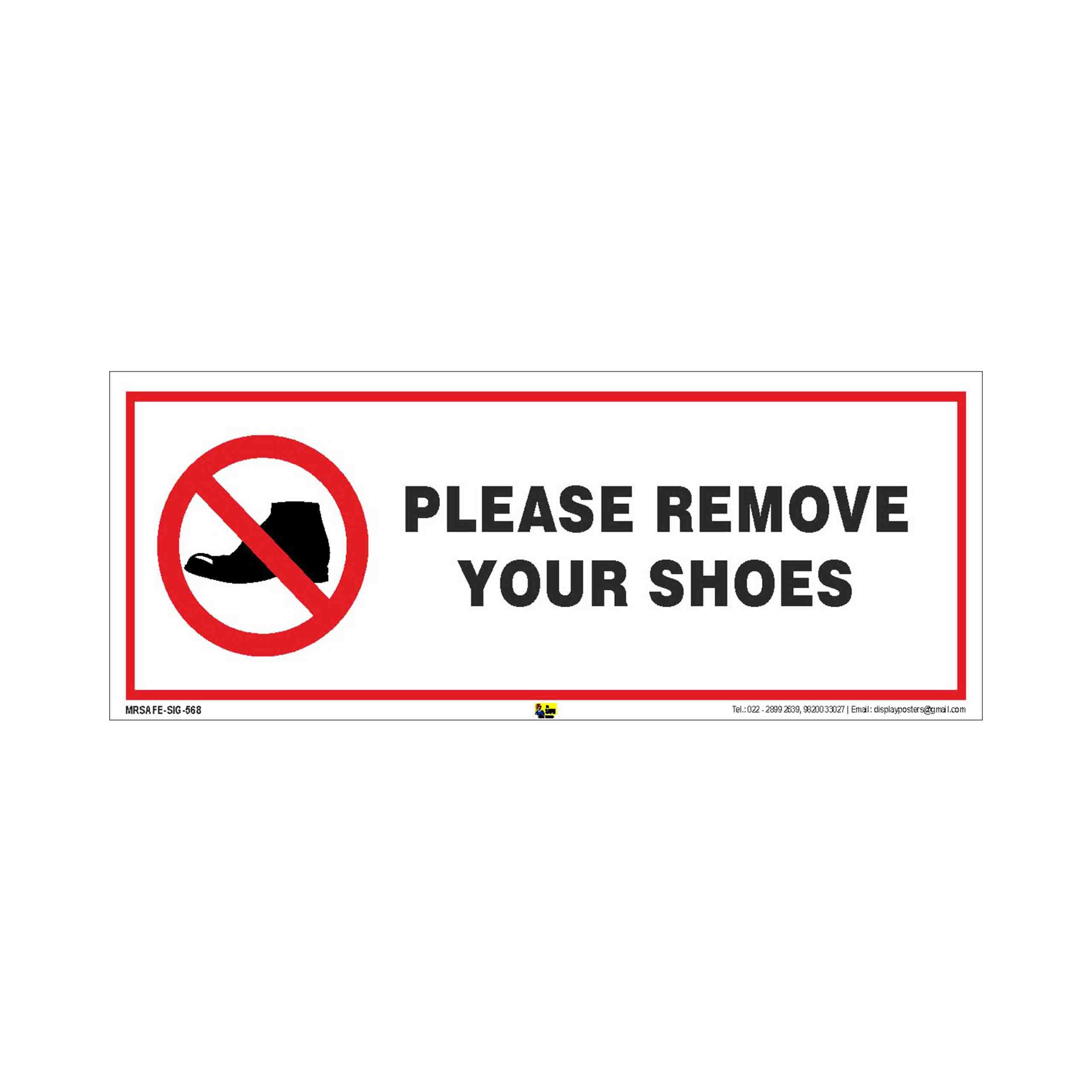 Mr. Safe - Please Remove Your Shoes Sign PVC Sticker 15 Inch X 6 Inch (B07C4WJ2WW) Amazon Price History, Amazon Price Tracker