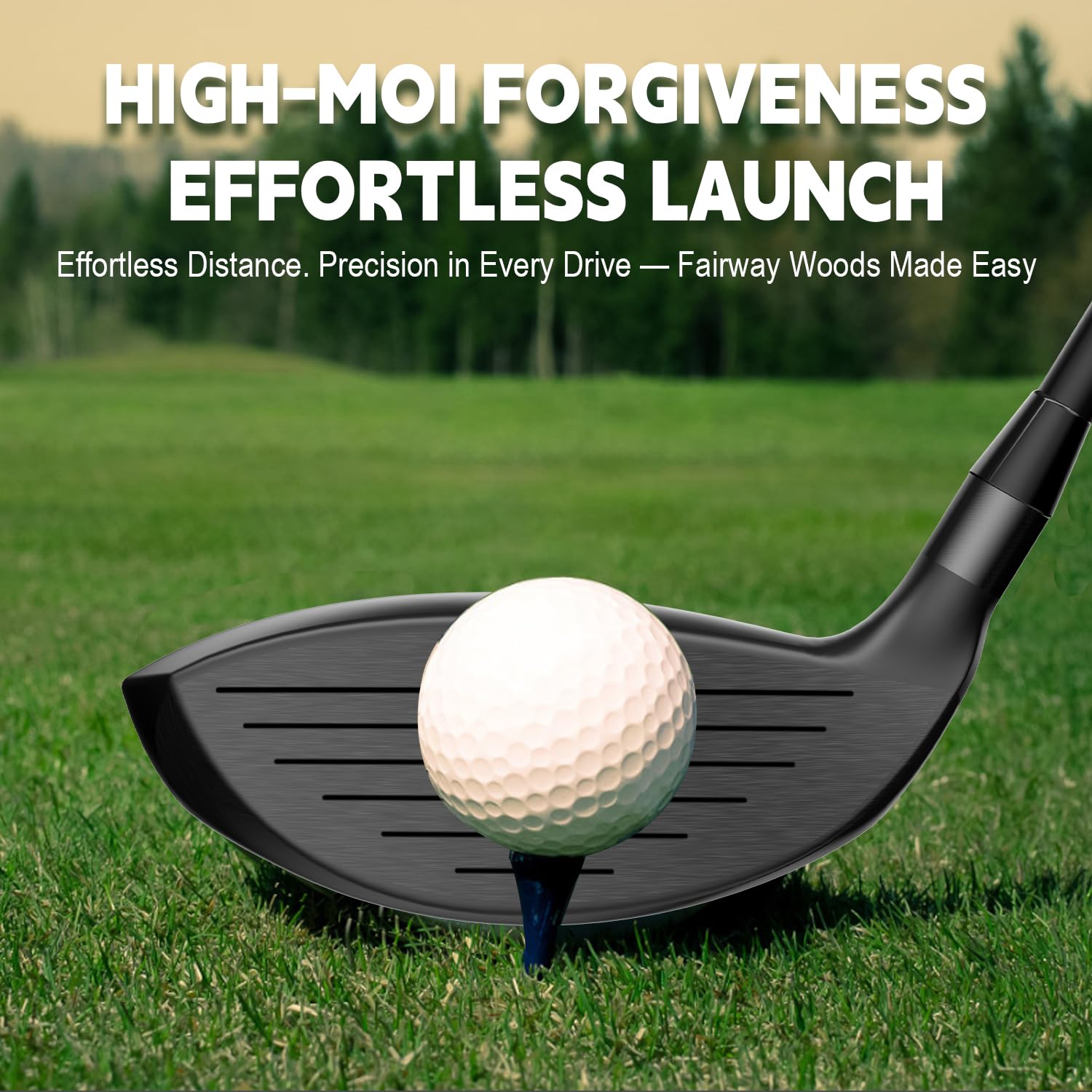 XF02 Golfschläger Fairway-Holz, Premium-Golfschläger 3 Holz/5 Holz RH, High-MOI & Low CG Sohle, meistern Sie das Fairway-Holz mit Leichtigkeit