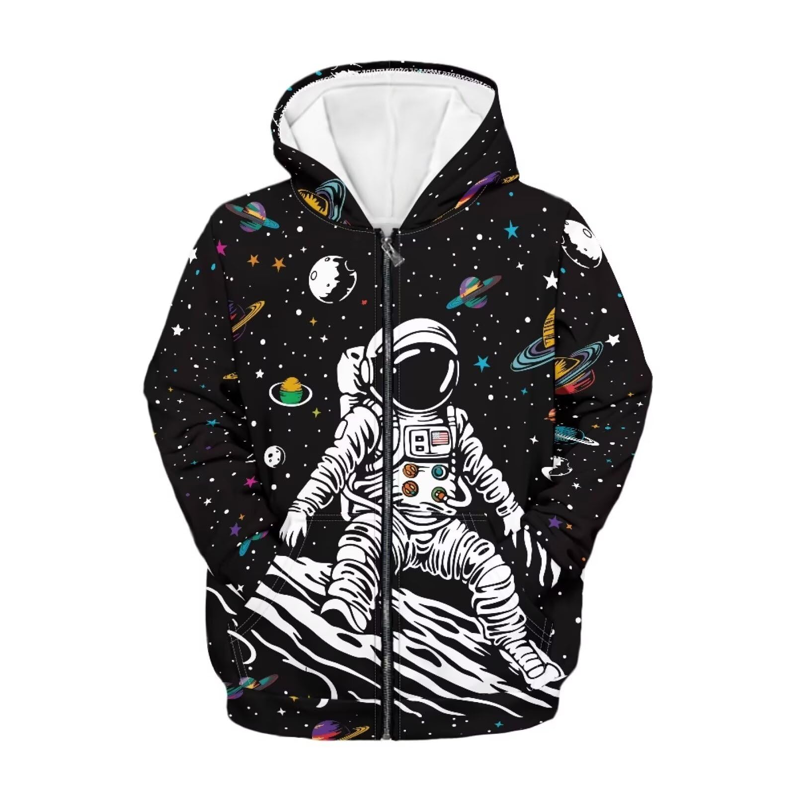 Zipper Hoodie for Kids Full Zip Up Sweatshirt Active Coat Hooded Pullover with Pockets Size 6-16 Boys Girls