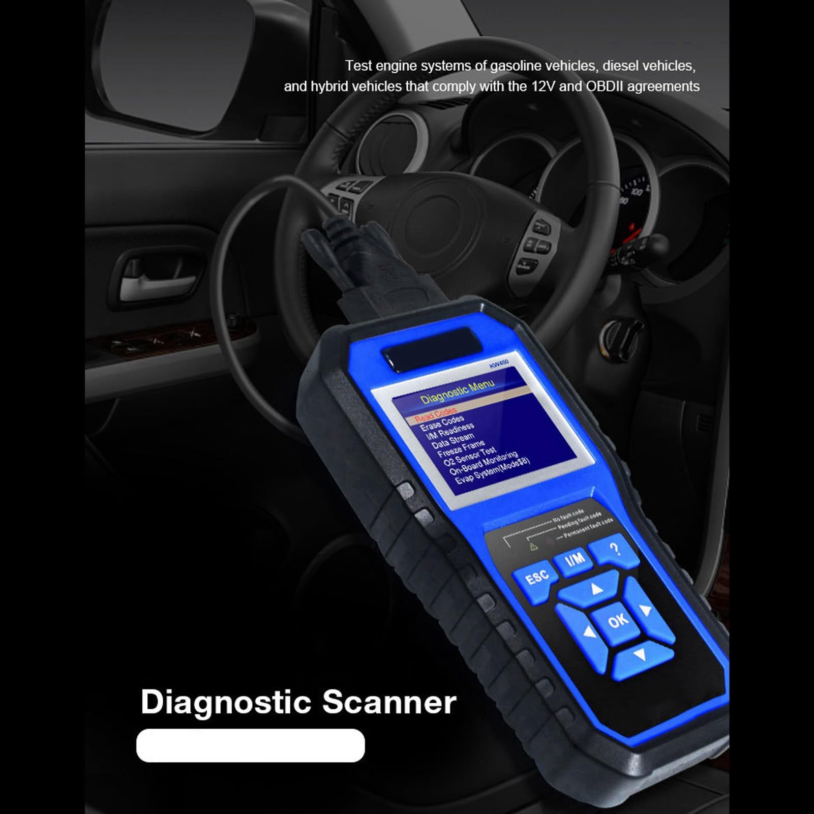 Scanner OBD2 Auto, Lettore Codici e Strumento Diagnostico per Sistemi Completi, Compatibile con SEAT, Versione Tedesca per Ricerca Guasti e Manutenzione Elettronica del Veicolo