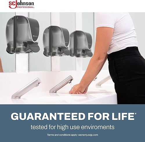 Miniatura 8 de SC Johnson Professional Dispensador de espuma transparente y kit de iniciación de repuesto, dispensador de jabón de montaje en pared para jabón de