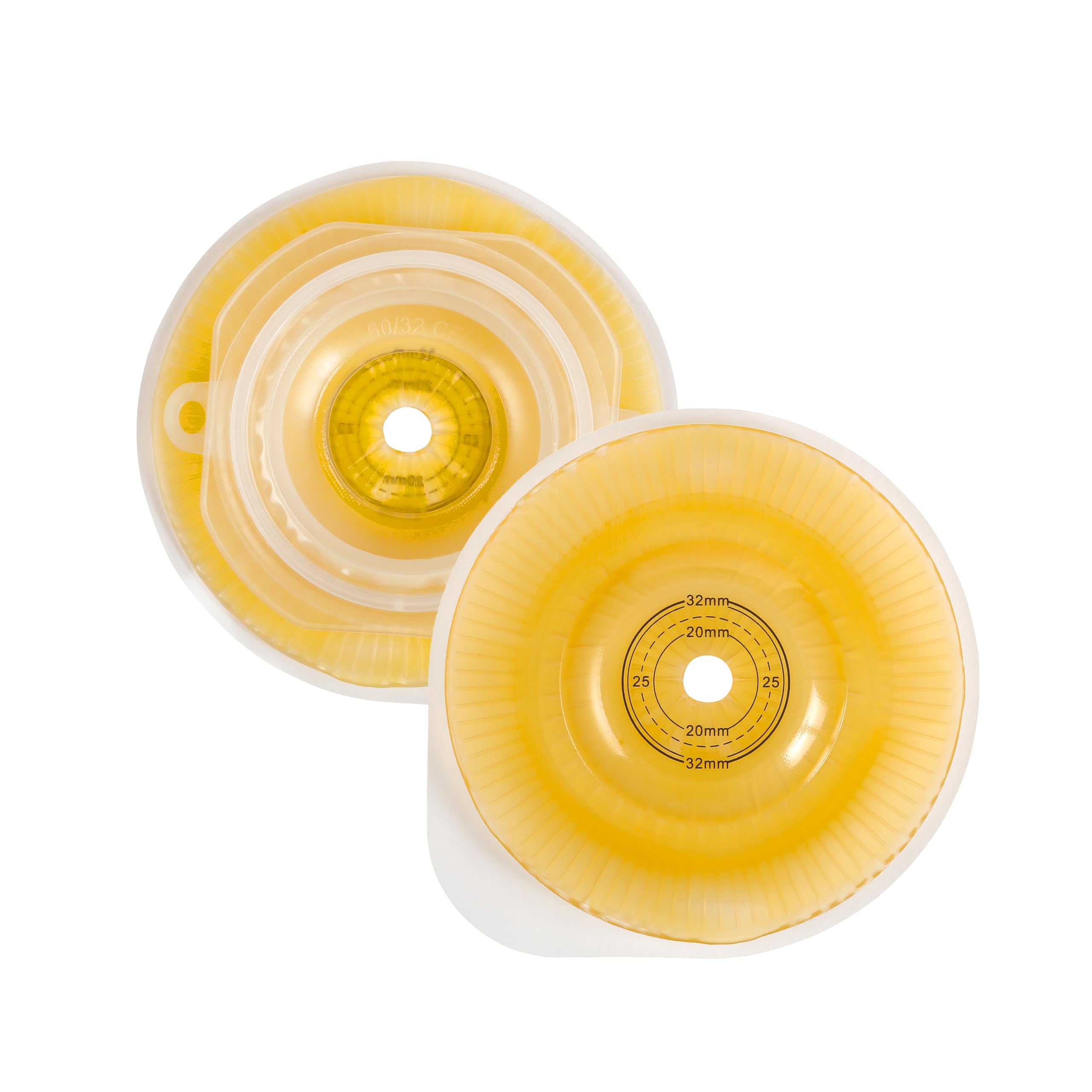 CONVEX Skin Barrier with Flange (Base Plate) coupling with 60 mm two piece pouch Max Cut 32 mm (306320110C) (PACK OF 5)-image-48