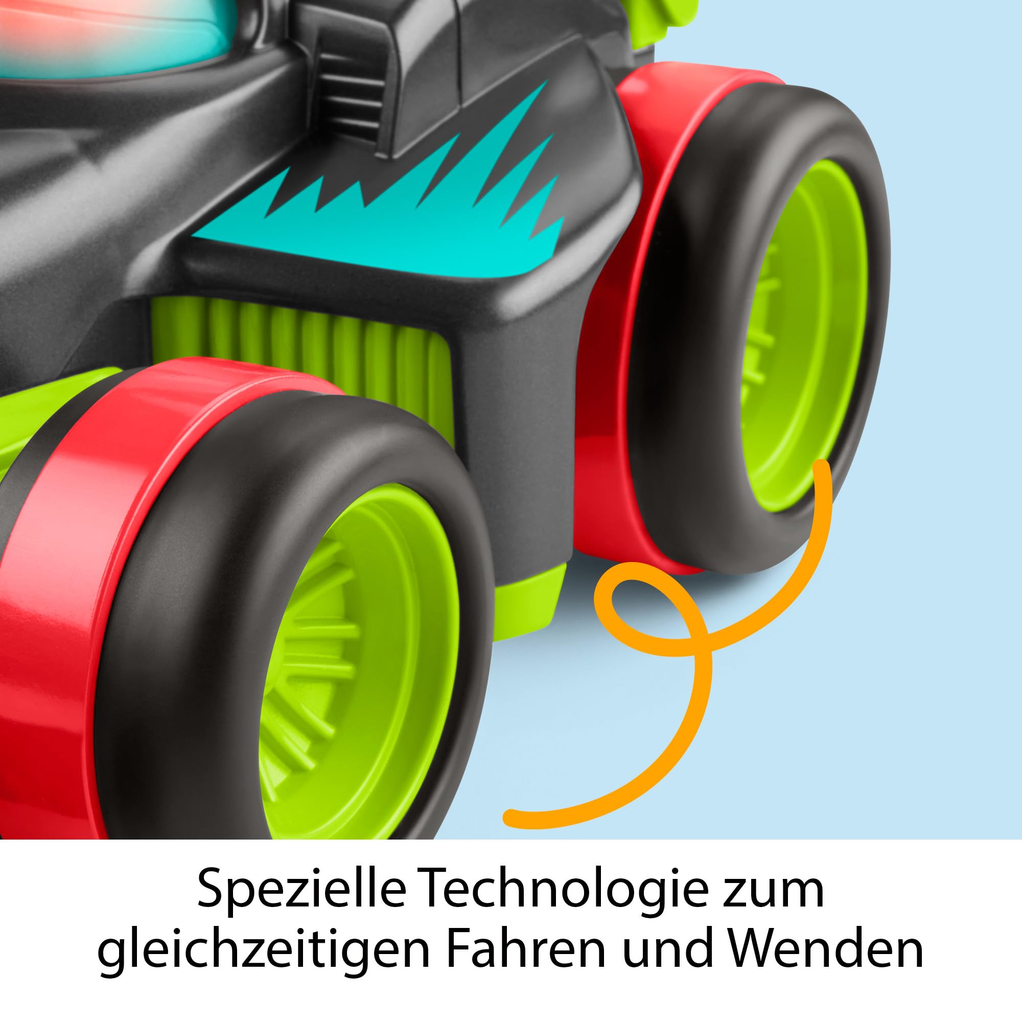 Fisher-Price Spielzeug für Kindergartenkinder Fernlenkflitzer mit Fernbedienung und 2 Geschwindigkeiten für Kinder ab 3 Jahren, HYH28