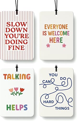 Miniatura 39 de Coquette - Ambientador cristiano para automóvil, 4 unidades, retro verde salvia, ambientador colgante religioso para autos, armario, cajón, libros,