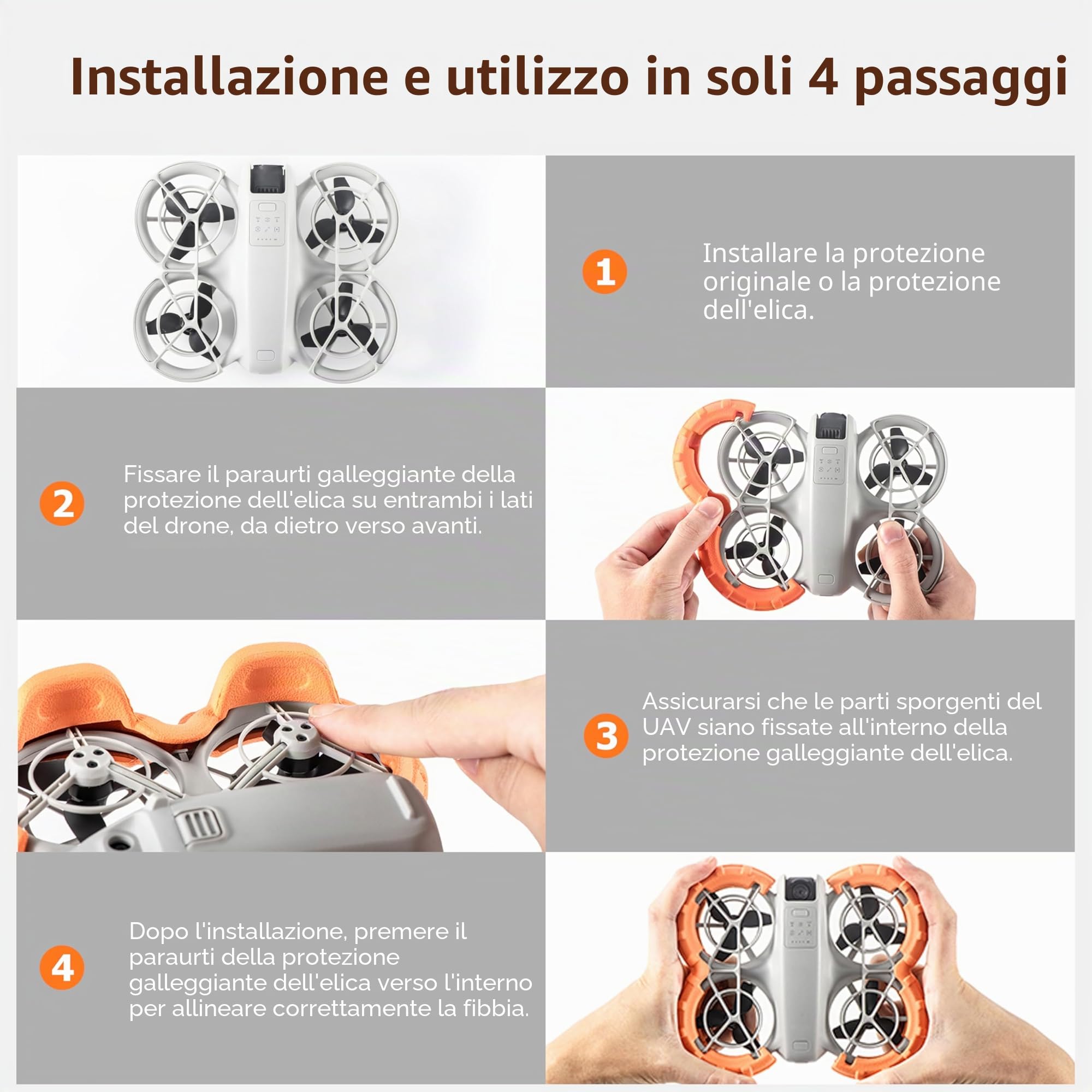 Protezione dell'elica per Dji Neo Accessori, STARTRC PHOTO Paraurti galleggianti in acqua per DJI Neo Drone